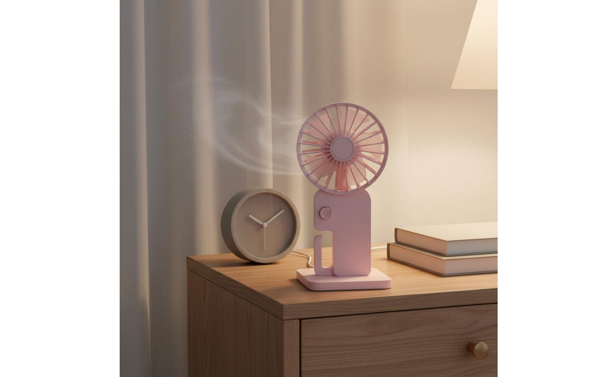 Lightweight Handheld Fan Wide Airflow Mini USB Fan Quiet Operation for Office Workers, Commuters, Travel, Outdoor