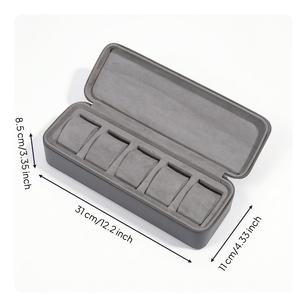Watch Storage Case Portable Watch Storage Case with Soft Lining Wristwatch Box for Collectors