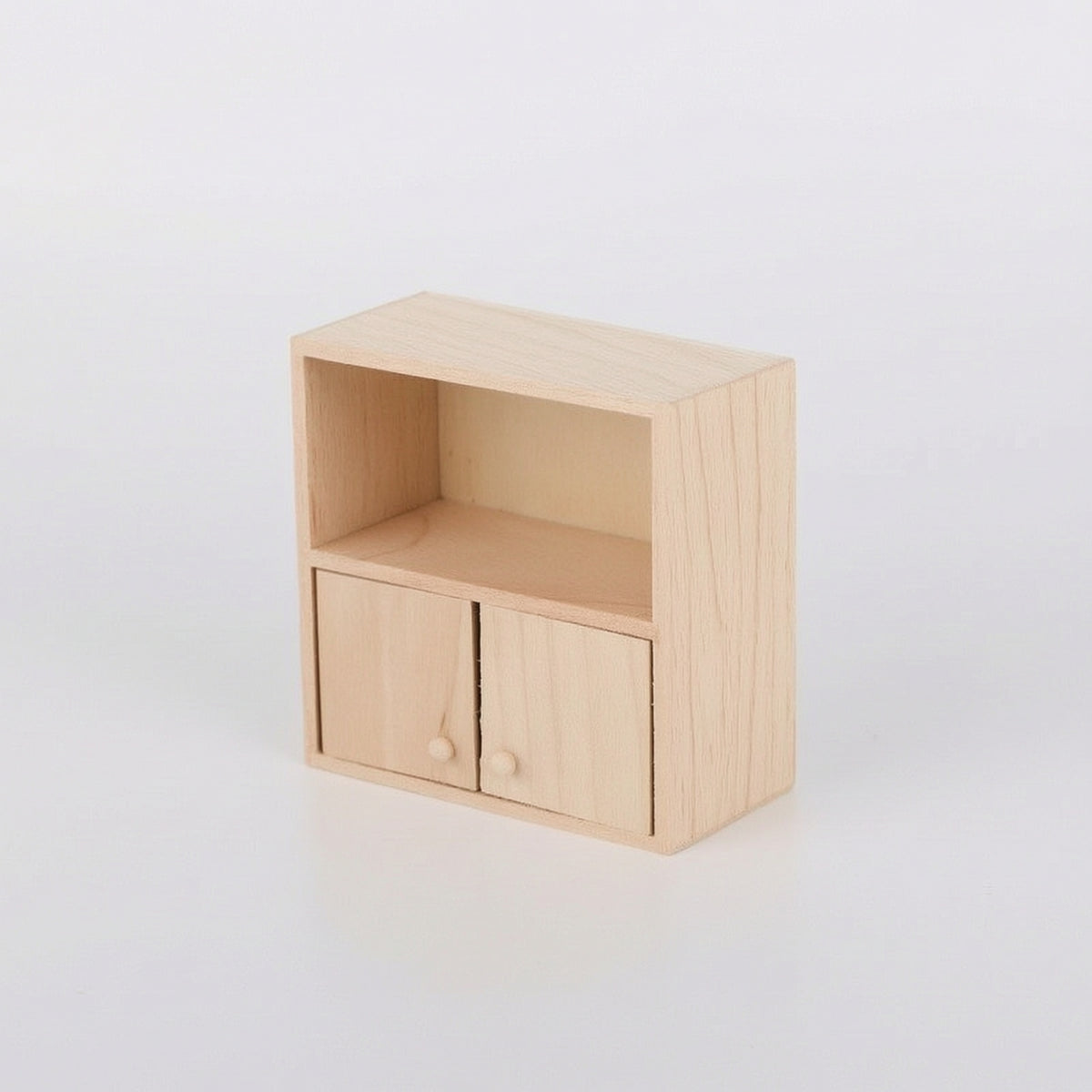 Unfinished Miniature Wooden Cabinet DIY Dollhouse Cabinet Paintable Dollhouse Cupboard Realistic for Collectors