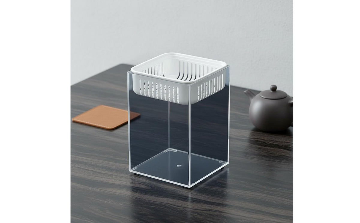 Desktop Tea Waste Bucket Easy to Clean Tea Residue Bin Compact for Office
