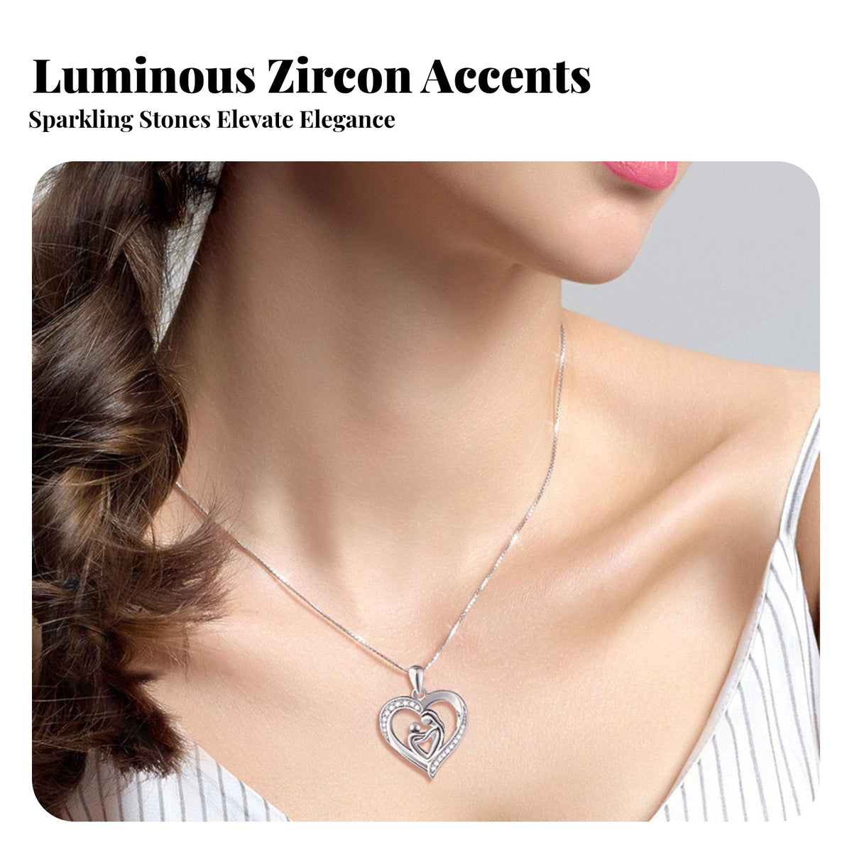 Mother Heart Necklace Symbolic Embrace Meaningful Keepsake for Family Moments