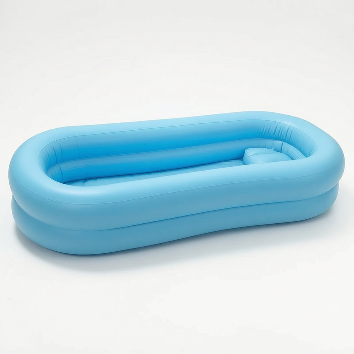 Portable Inflatable Nursing Bath Tub Cushioned Inflatable Basin with Drain Hose Easy to Store Bedside Bathing Basin Lightweight for Bedridden Patients, Elderly, Caregivers