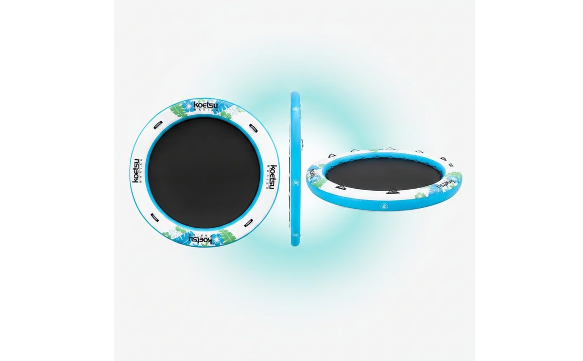 Buoyant Lounger with Mesh Center Round Inflatable Lounger with Handles Breathable Inflatable Water Bed for Adults, Swimmers, Lake, Beach