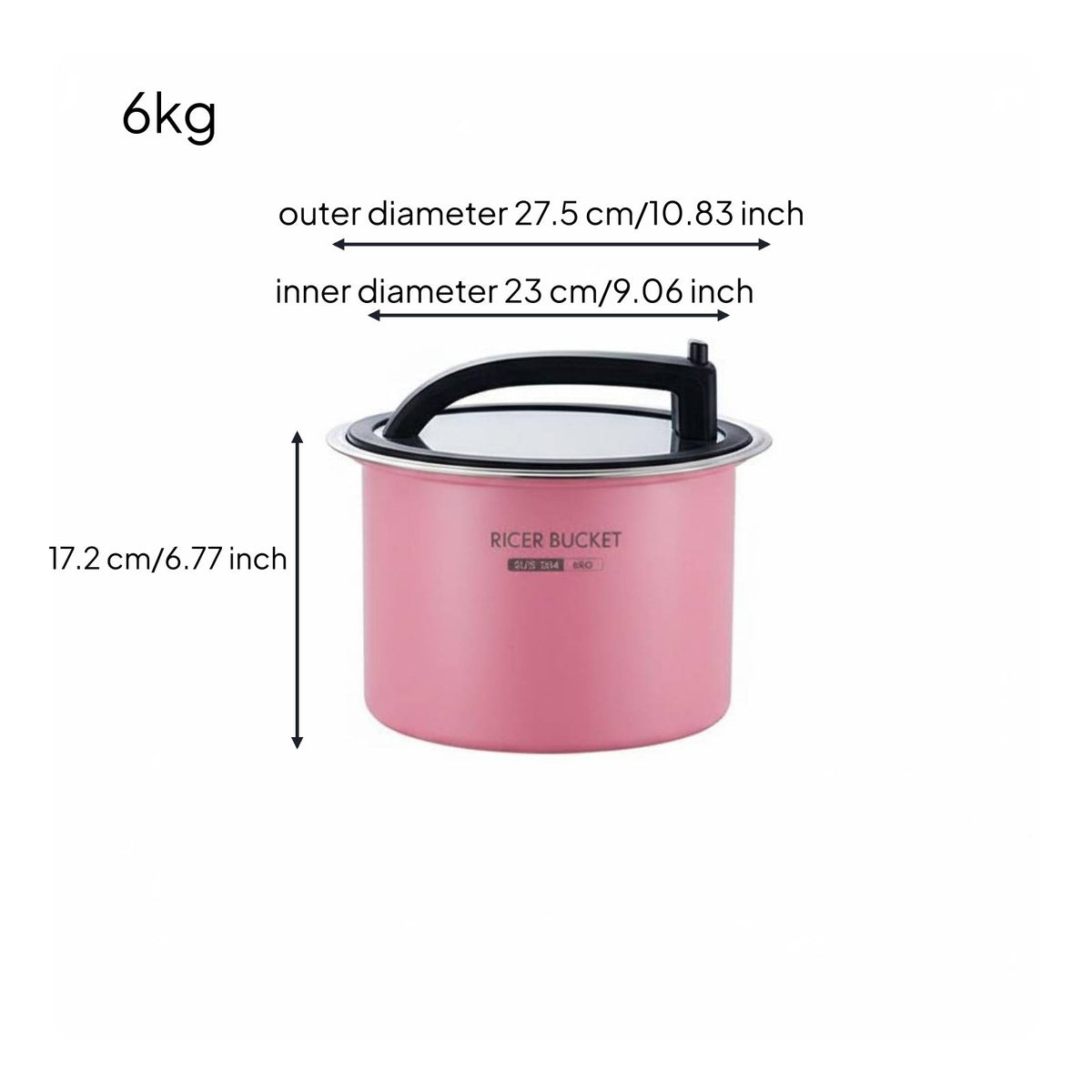 Moisture-Proof Stainless Steel Rice Bin Portable Handle Airtight Rice Container Rust-Resistant for Pantry