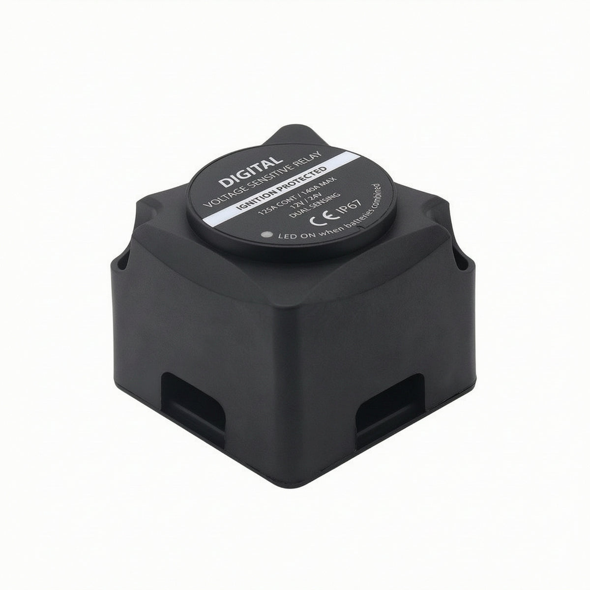 Potential Difference Sensitive Relay Ignition Protected Double Isolator 140 Amp Relay with LED Indicator for RV, Rough-Terrain Vehicles, Car