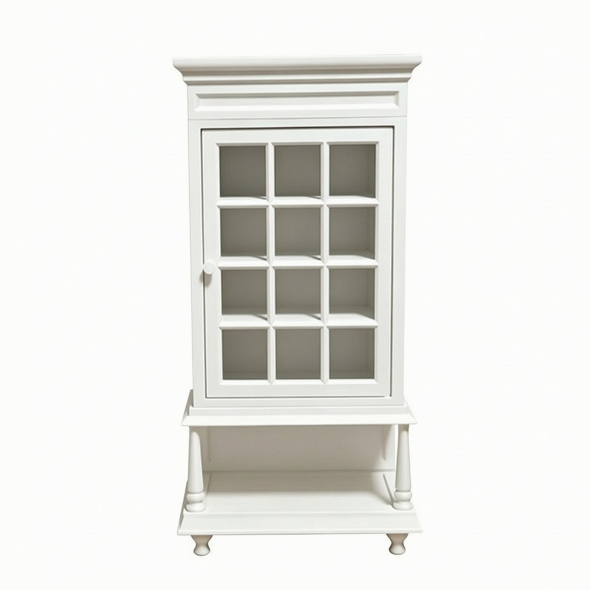Miniature Armoire with Openwork Unpainted Dollhouse Cabinet Handcrafted Dollhouse Cabinet with Shelf for Hobbyists, Collectors, Diorama