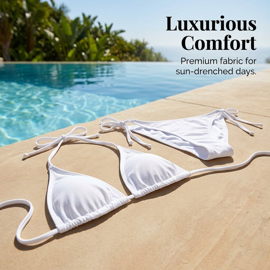 Swimsuit for Girls and Women's European Style Bikini, Quick Dry and Lightweight Swimming Costume for Water Sports and Sunbathing