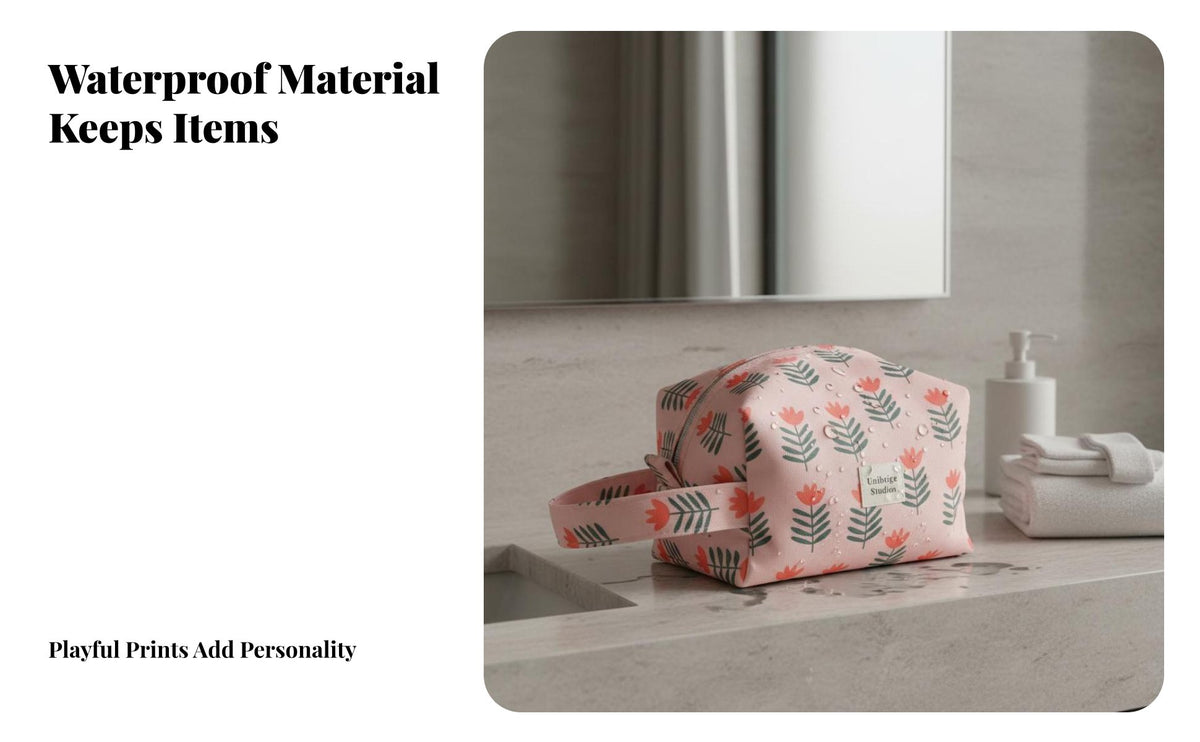 Handled Travel Wash Bag Large Capacity Waterproof Toiletry Bag Waterproof Diaper Storage Pouch With Handle Fastener Ed Makeup