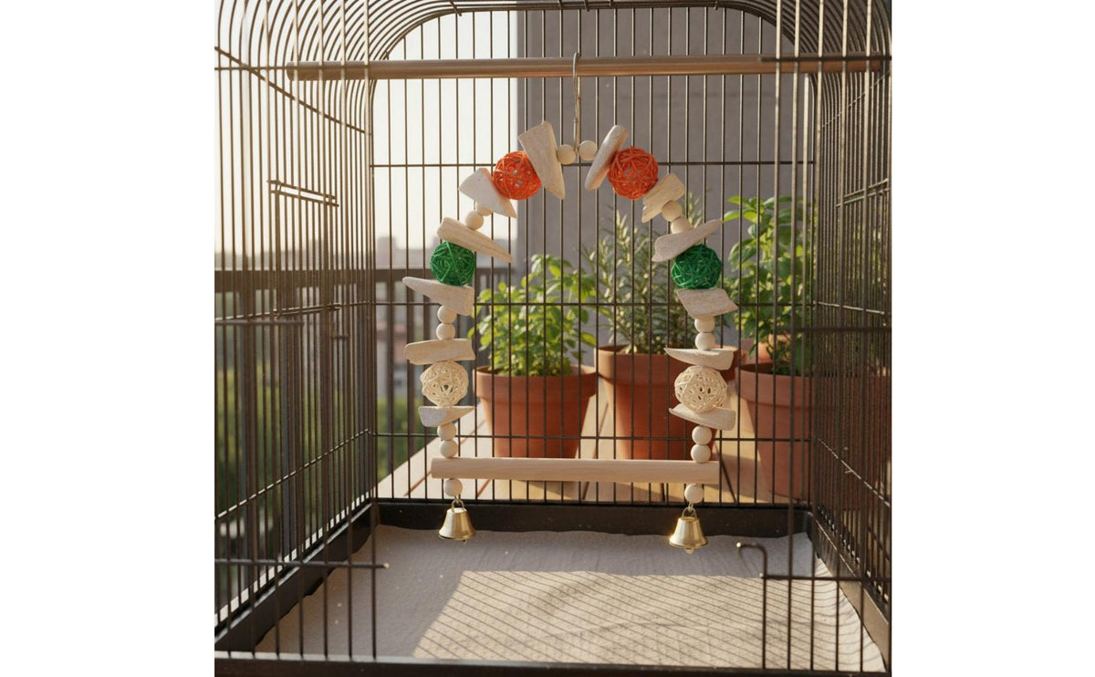 Parrot Enclosure Toy Calcium Support Bird Gnaw Toy Pet Supply Gnaw Resistant Exercise and Play for Aviary