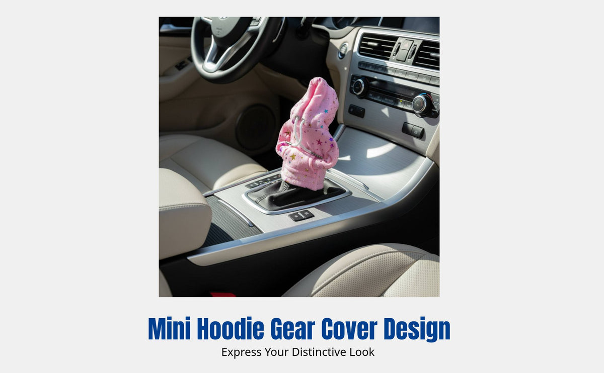 Car Gear Shift Cover, Hoodie Style, Luminous Night Glow, Dustproof Interior Decor