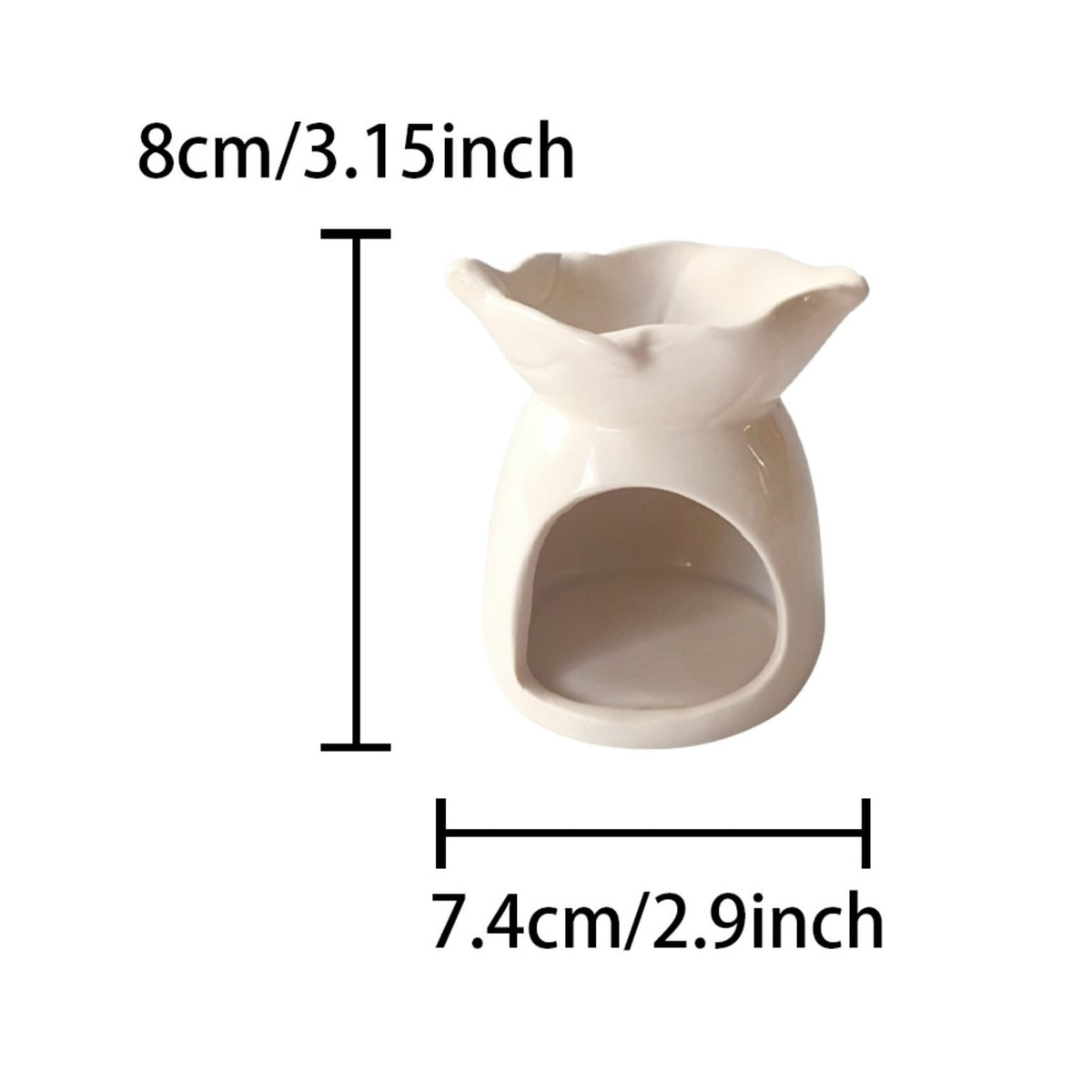 Tealight Warmer Compact Ceramic Burner Easy to Glaze Ceramic Scented Melt Burner for Wedding