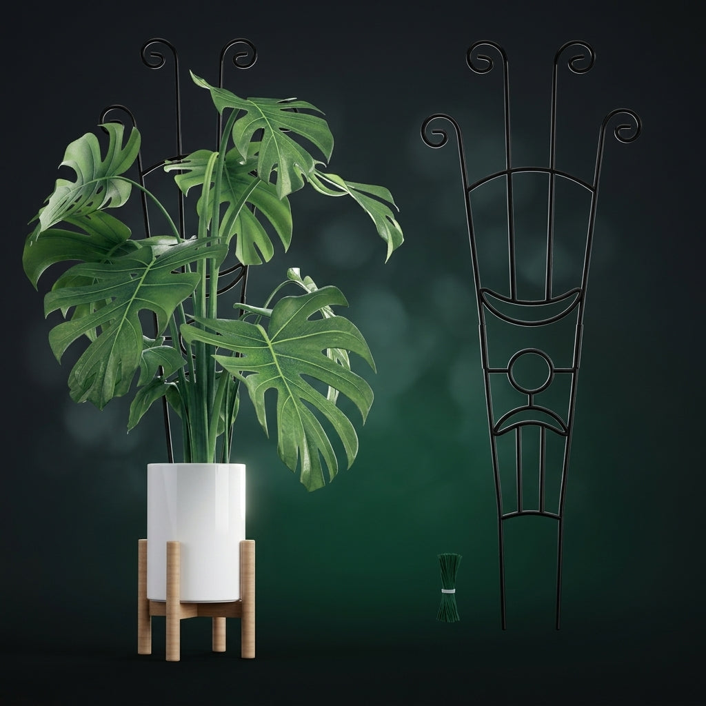 Indoor Plants Garden Trellis for Climbing Plants, Carbon Steel Monstera Support and Plant Support, Tall Garden Trellis