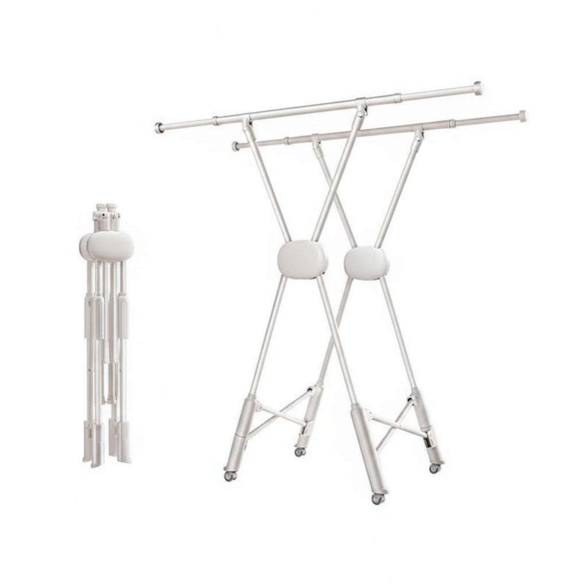 X-Frame Foldable Drying Rack Floor-Standing Accordion Drying Rack Space-Saving