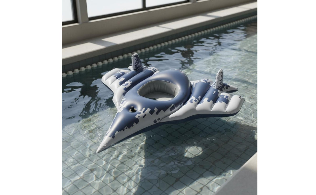 High Buoyancy Inflatable Airplane Pool Inflatable Long-Lasting PVC Parent-Child Airplane Inflatable Stable Design Quick Inflate and Deflate for Children, Adults, Lake