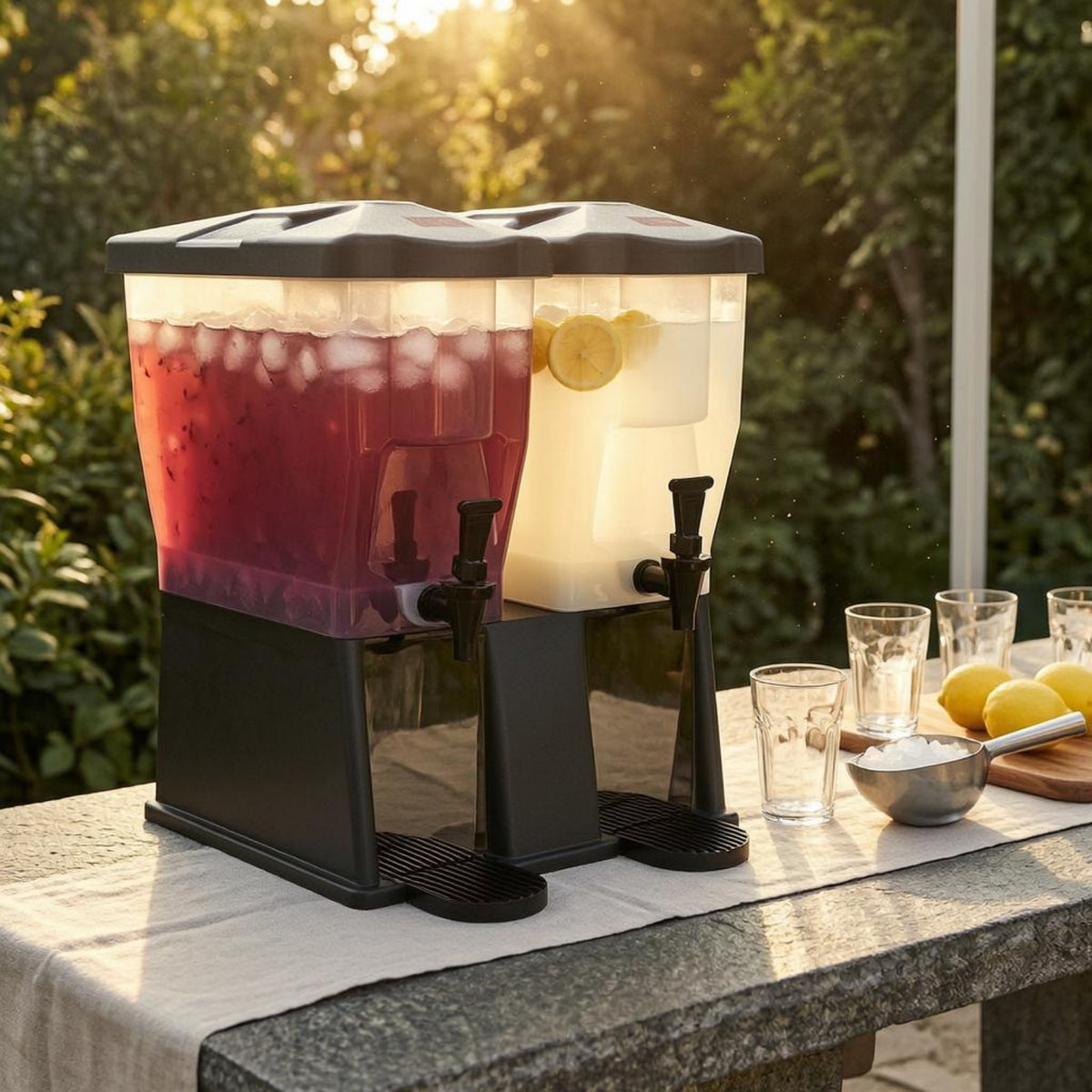 Beverage Dispenser Broad Top Opening Upright Beverage Dispenser Commercial Self-Service Drinkware