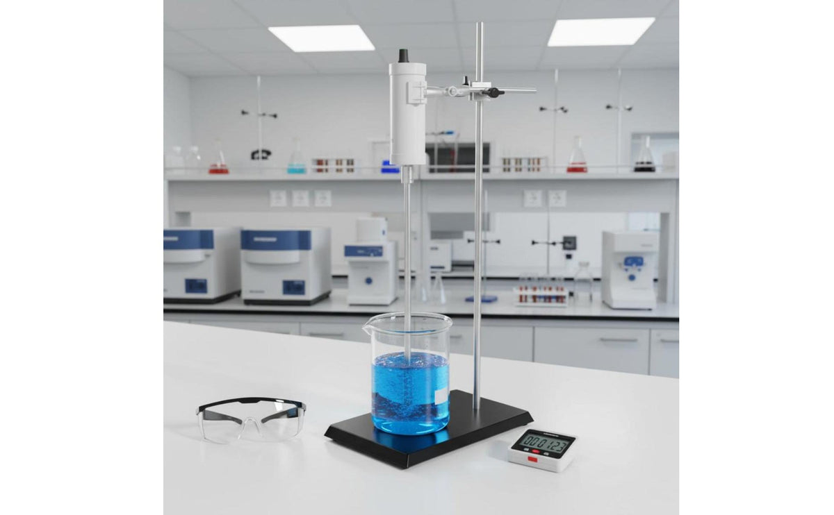 Electric Overhead Stirrer Low Noise Scientific Overhead Mixer High Viscosity Mixing Electric Mixer for Hobbyists, Workshop