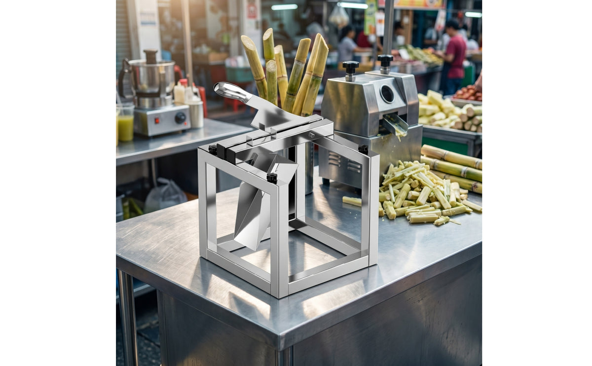Manual Sugarcane Cutting Machine Stainless Steel Sugarcane Cutter Heavy Duty Kitchen Appliance Food-Safe for Juice Shops