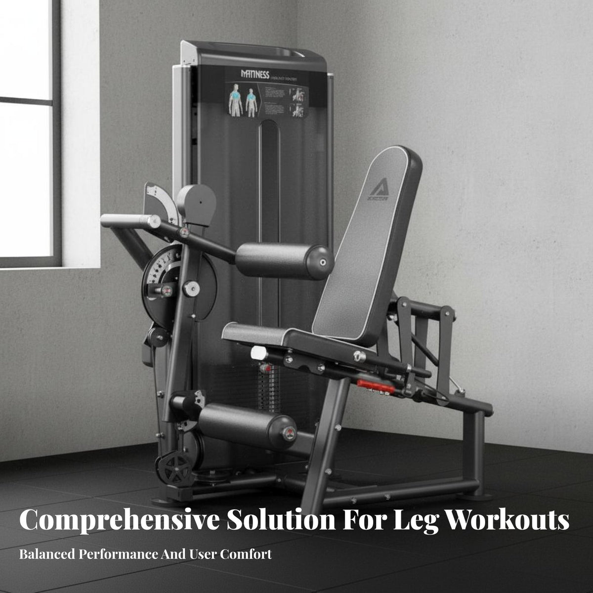 Double Function Leg Extension Curl Machine Heavy-Duty Steel Frame Leg Extension and Curl Machine Easy Adjustment Hamstring and Quadriceps for Home Gym
