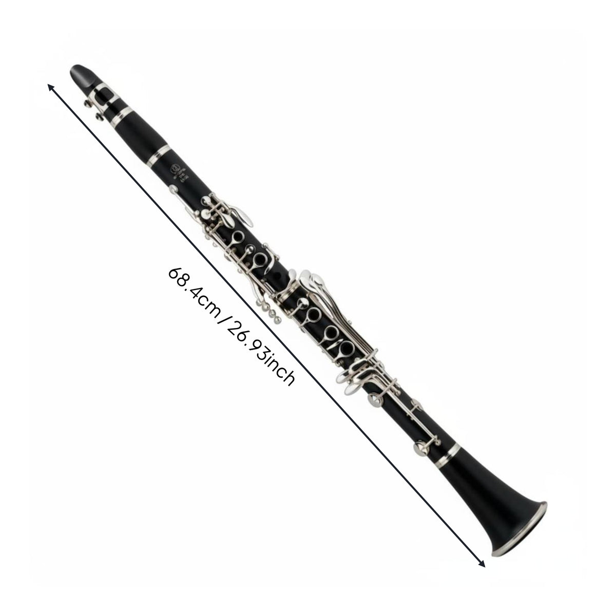 B Flat Clarinet Nickel-Plated Black Clarinet Band Instrument Lightweight Professional Sound