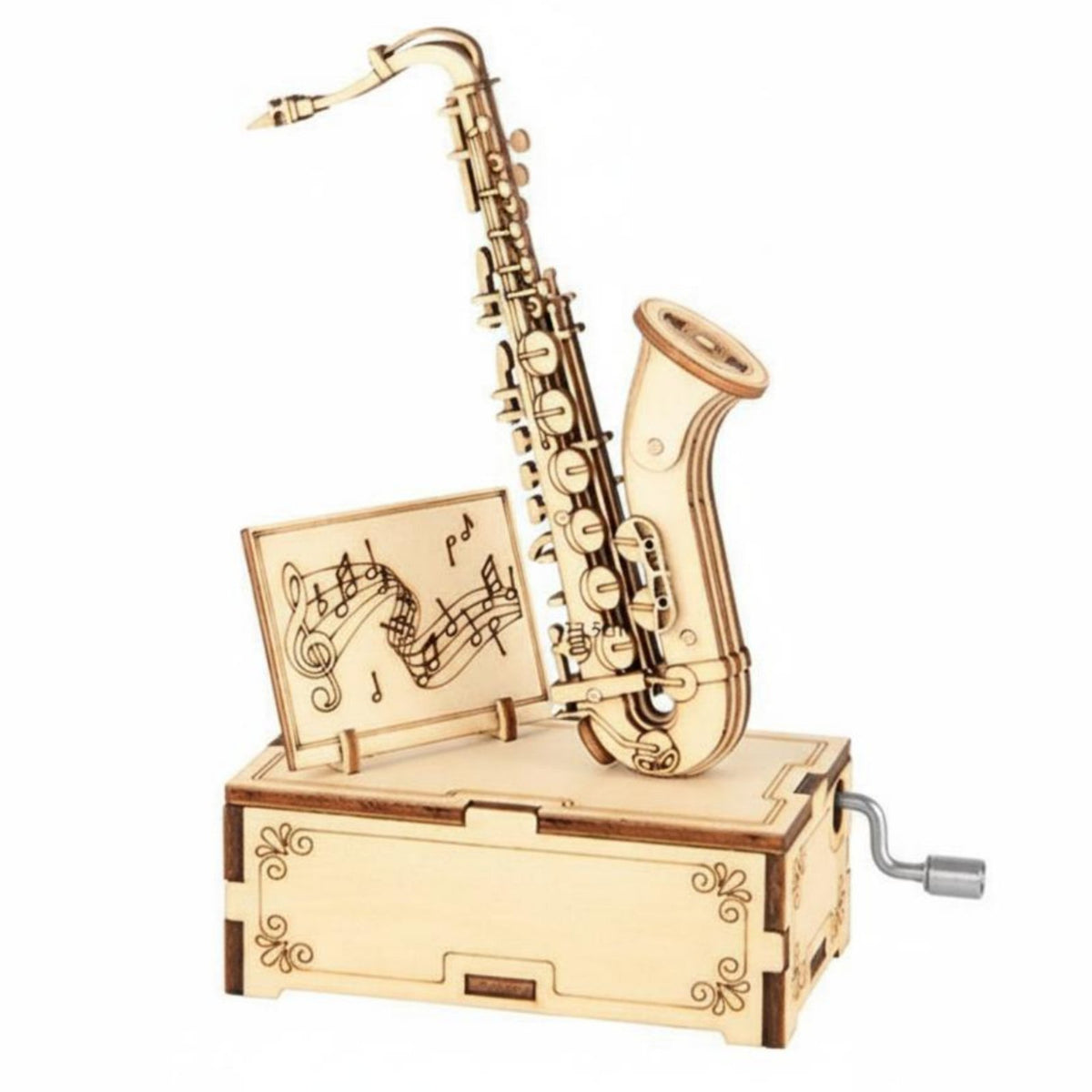 Wooden 3d Puzzle Musical Box Individual Lumber Musical Box Puzzle Decorative Piece Craft Kit for Beginners