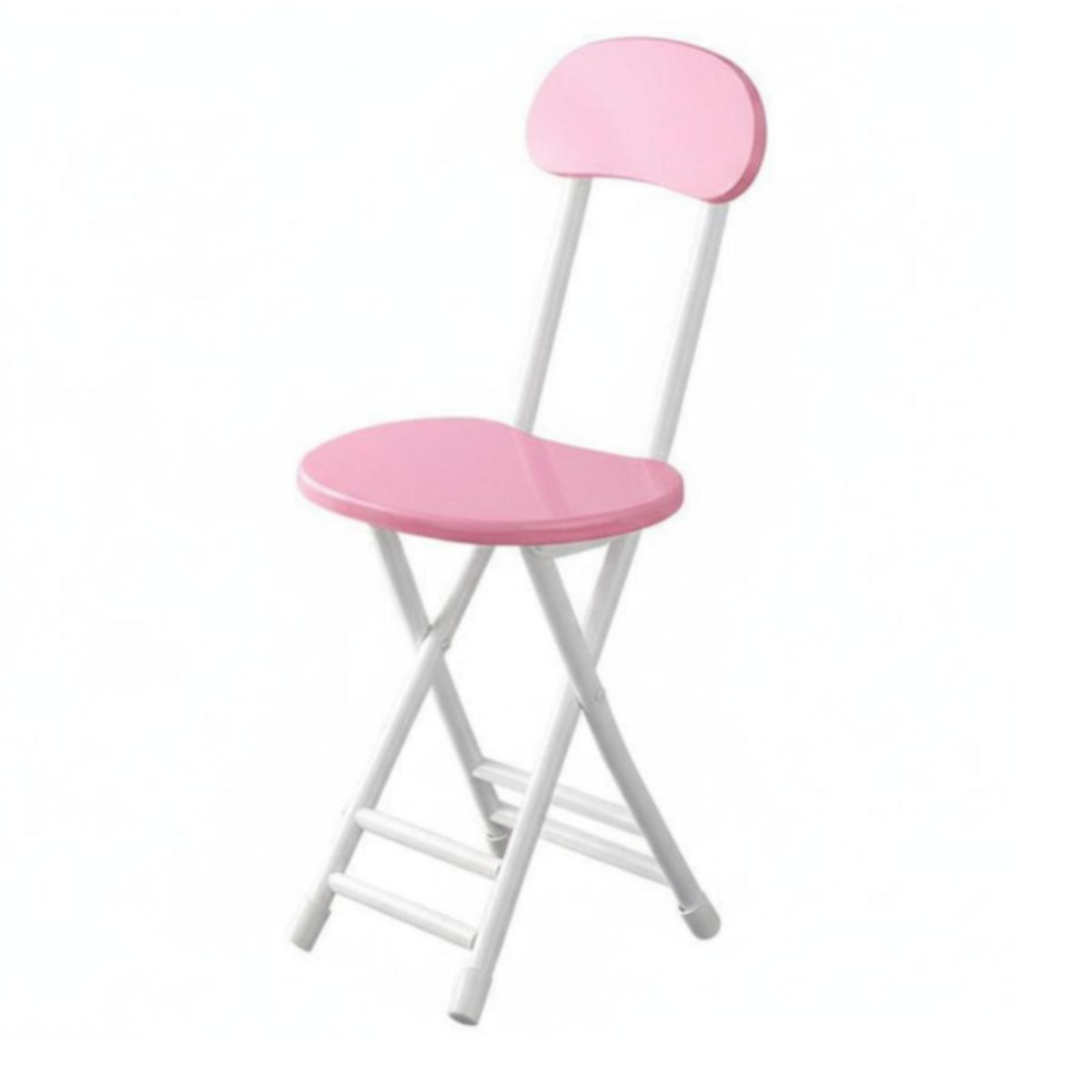 Foldable Design Portable Backrest Seat Space-Saving Folding Chair Lightweight Collapsible Stool No Assembly Required for Street Vendors, Homeowners, Dormitory, Dining Room, Small Apartments, Outdoor Events