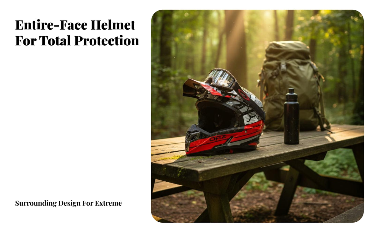 Motocross Helmet Sturdy Shell Full-Coverage Rough Terrain Helmet Dense Expanded Polystyrene Foam Guarding Headwear for Motorsports Enthusiasts