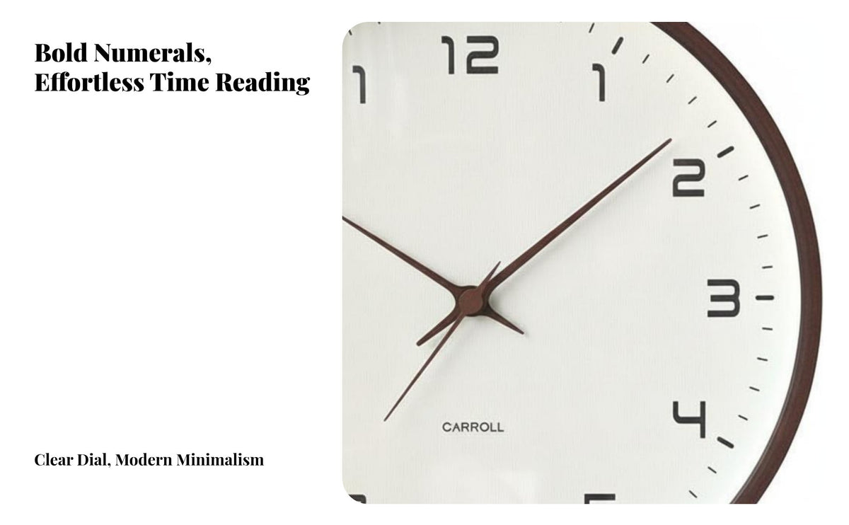 Nordic Hanging Clock Non-Ticking Minimalist Silent Clock Modern Analog Timepiece for Living Room, Bedroom, Kitchen