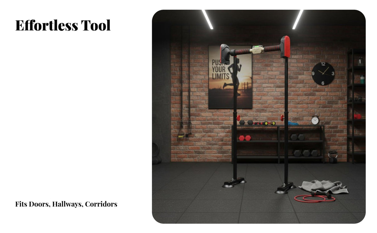 Enlarged Anti-Slip Base Adjustable Kids Pull-up Station Heavy Duty Steel No-Drill Doorway Chin-up Bar Multifunctional Bodyweight Training Station High Weight Capacity for Adults, Beginners, Women, Home Gym, Corridor, Small Areas, Garage