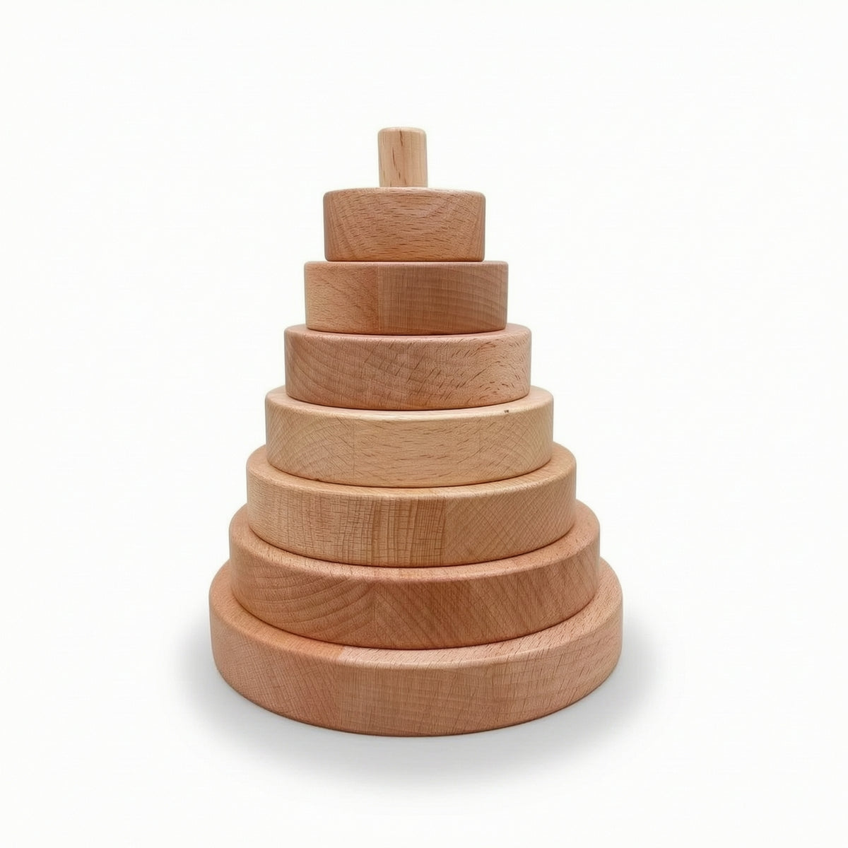 Wooden Stacking Toy Educational Block Set with Pegs Developmental for Daycare