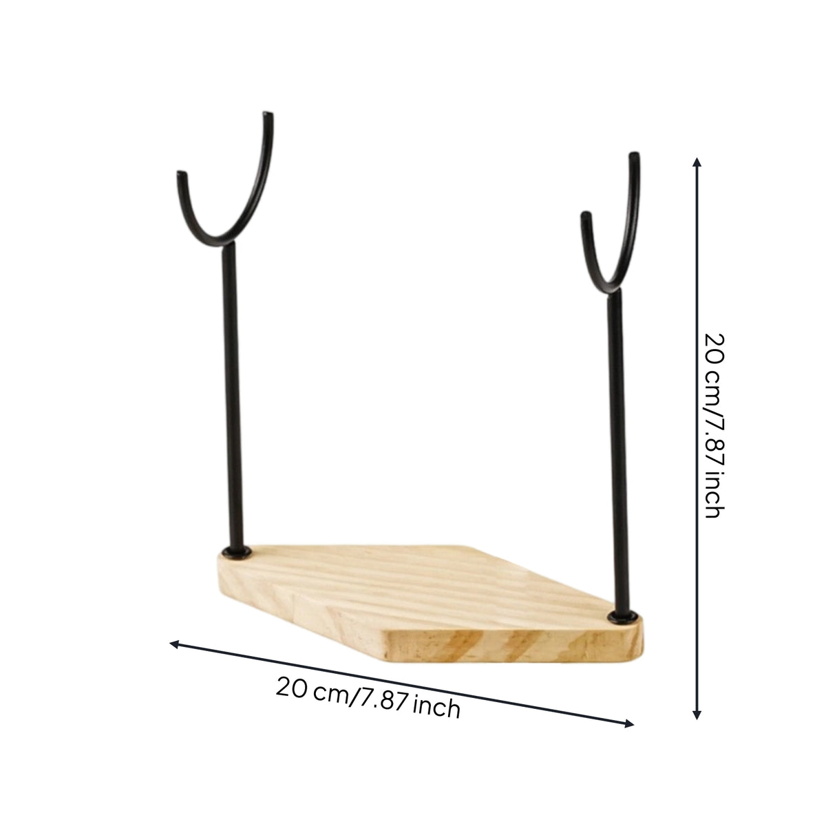 Jewelry Display Stand Compact Jewelry Stand with Wood Base Freestanding