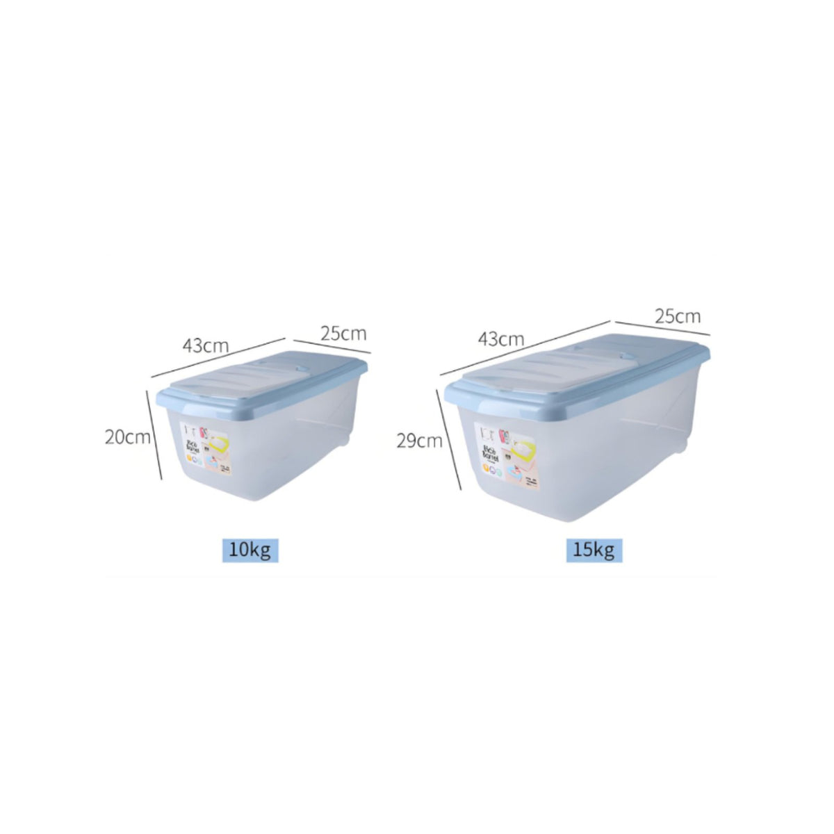 Moisture-Proof Rice Storage Bin Flip-Top Lid Rice Storage Container Airtight Seal for Pantry