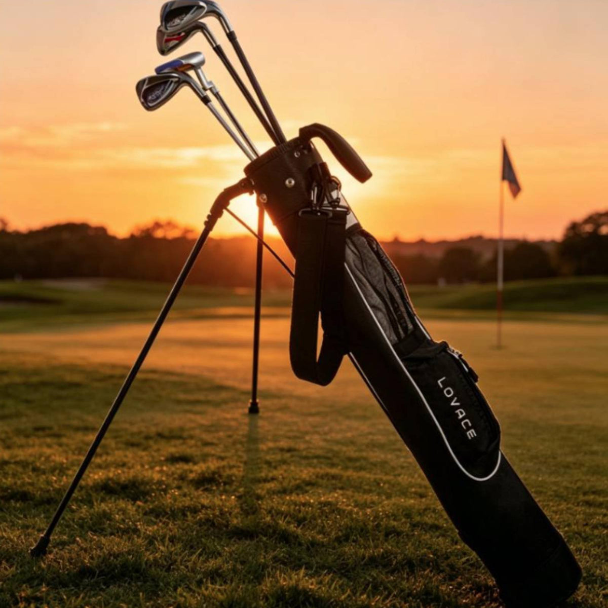 Half Set Golf Bag Shoulder Strap Stand Golf Bag Sports Gear for Practice Range