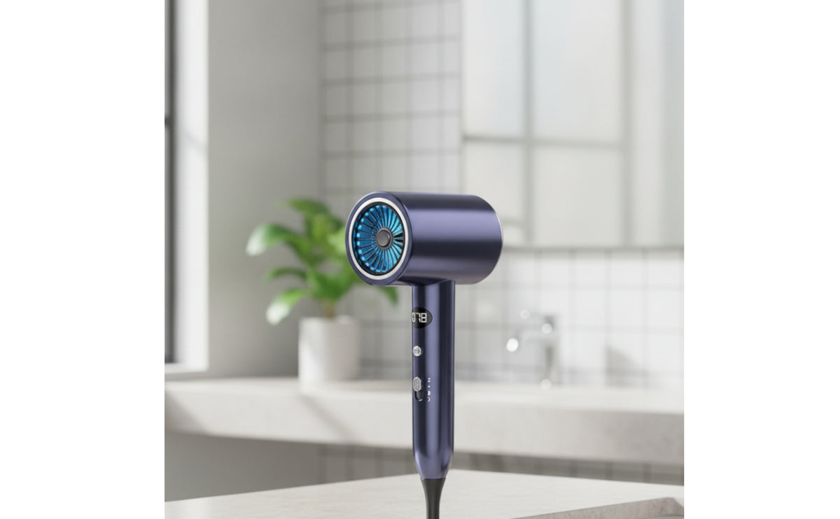 Handheld Hair Dryer Corded Hair Dryer with Digital Display Smooth for Travelers, Travel, Home
