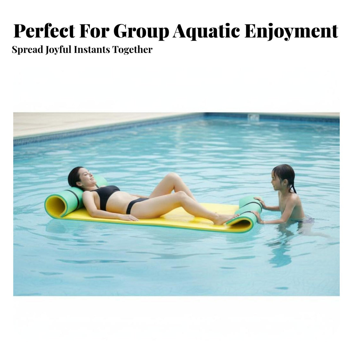 Outdoor Water Mat, Inflatable Float Pad, Multitier Pool Float for Adults and Kids, Beach, Swimming, bright hues