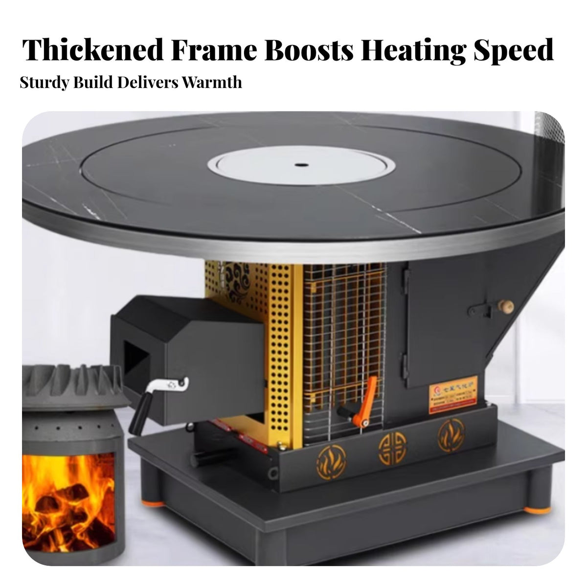 High-End Gasification Stove, double energy Wood & Coal Heater, Winter Heating Stove for Home, Rural Fireplace