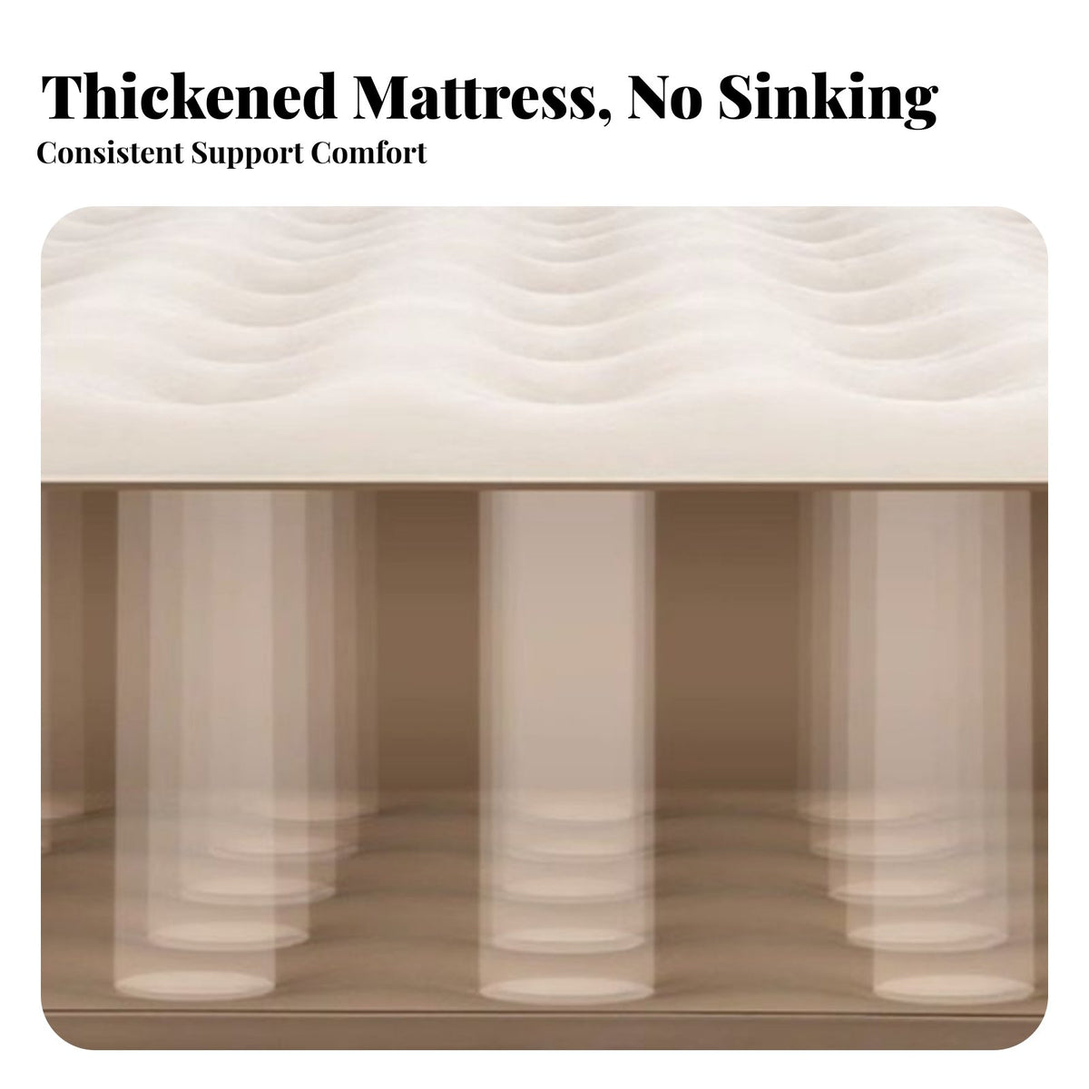 Inflatable Mattress with Built-in Pump, Automatic Thickened Sleeping Pad, Camping Tent, Home Use