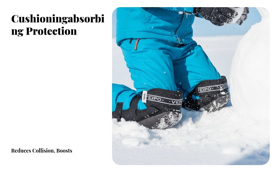 Kids Ski Protective Gear, XRD Padded pelvis & Knee Pads, collision-Resistant, Adjustable Straps, powderboarding & Skiing