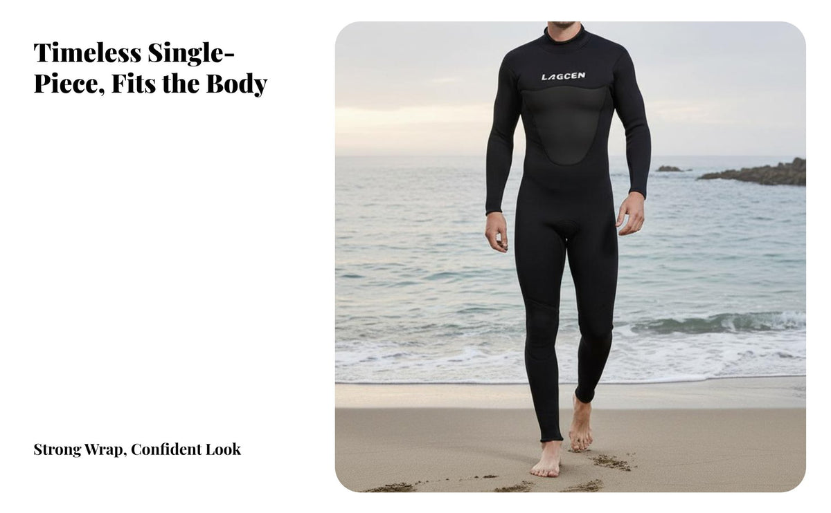 2.5mm Neoprene Wetsuit, Men's Full torso Diving Suit, Thickened Thermal, Freediving, Winter Swimming