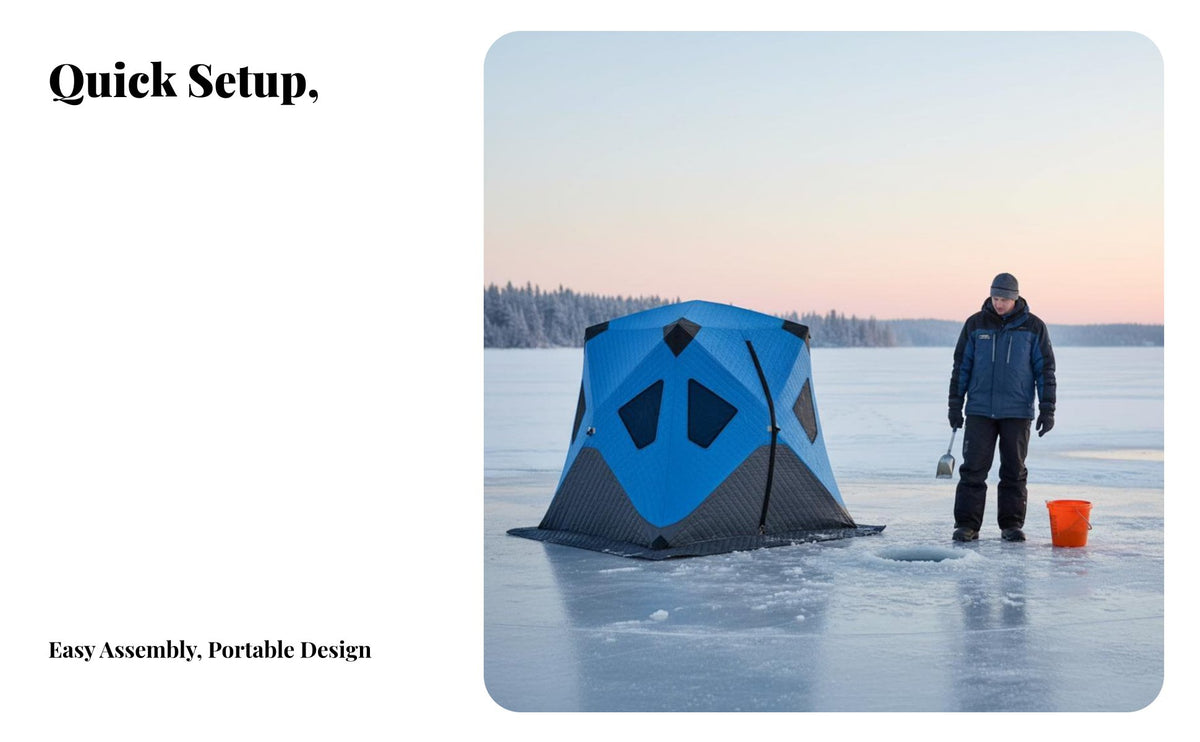 Ice Fishing Tent, Winter Fishing Shelter, Outdoor Thickened Insulated Windresistant Coldresistant Camping Tent