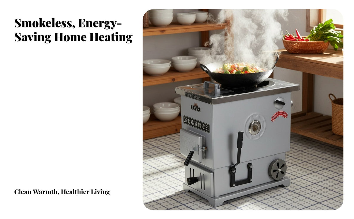 Heating Stove, Energy-Saving Coal Heater, Multi-Functional, Water Boiling, Cooking, Thickened Design