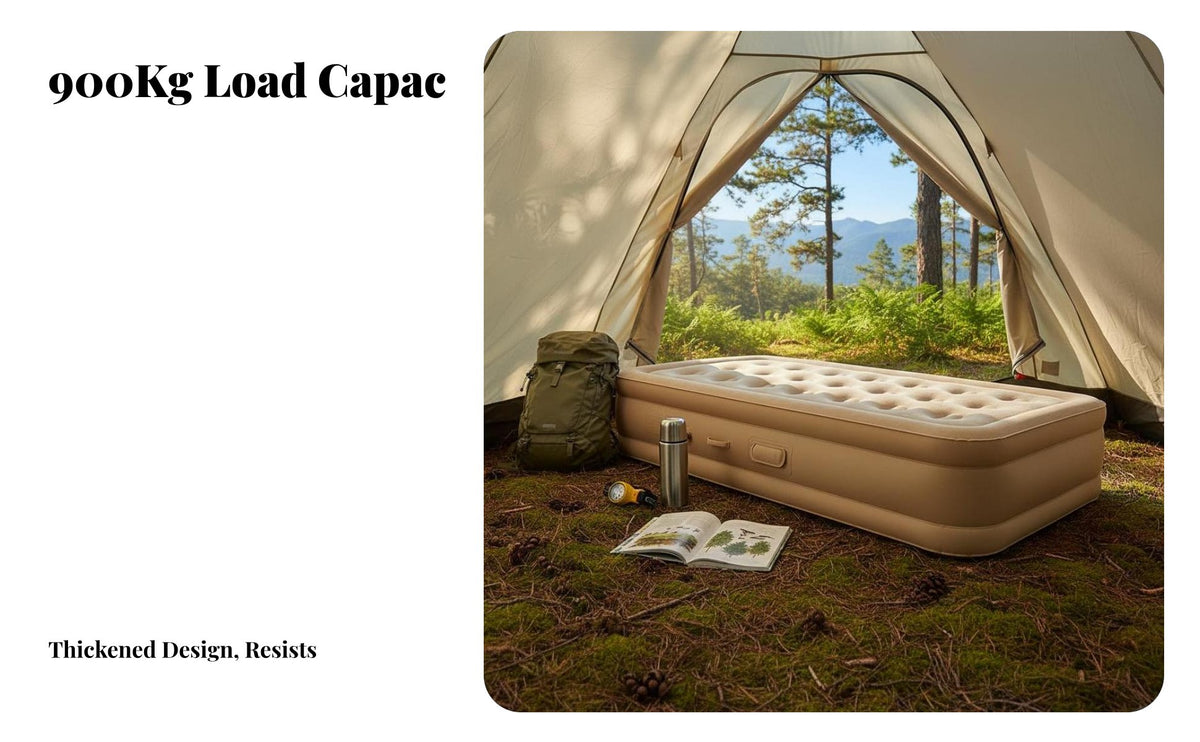 Inflatable Mattress, Outdoor Camping Air Bed, Automatic Portable Thickened Sleeping Pad for Tent, Home Use