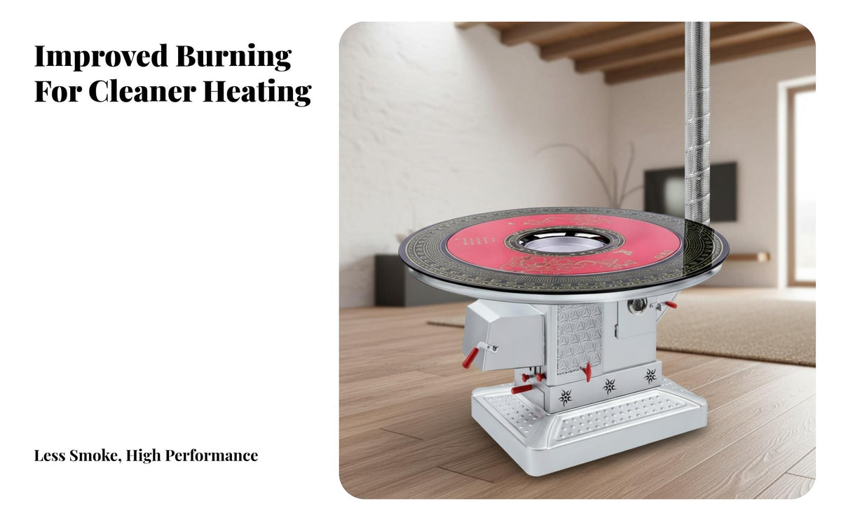 Indoor Multienergy Heating Fireplace, Smokeless Gasification, Home Winter Heater