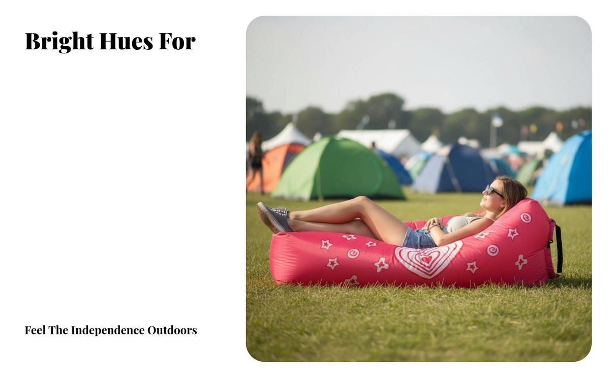 Inflatable Sofa, Outdoor Portable Air Mattress, Lazy Lounger for Camping, outdoor gathering, event, Single Seat