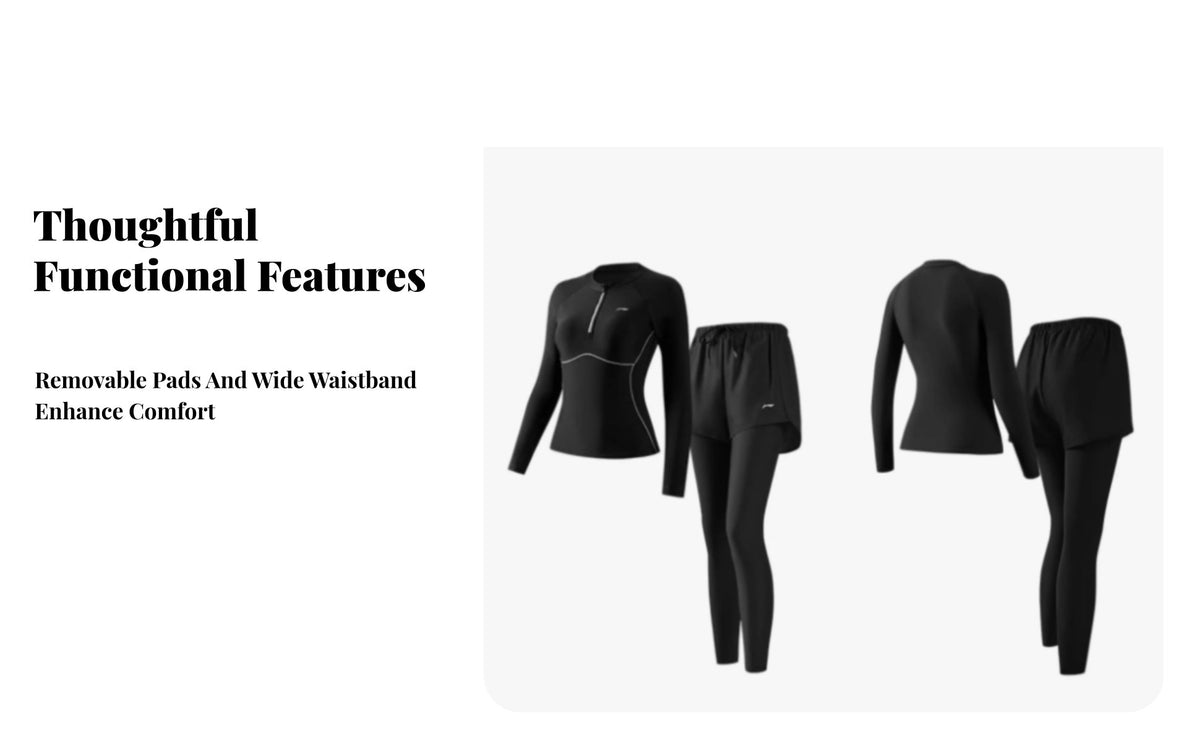 Wetsuit for Women, Full full-coverage Long Sleeve Swimsuit, Sun Protection, Surfing, Snorkeling, Rash Guard