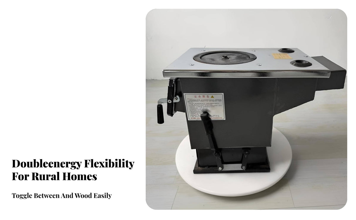 double energy Heating Stove Wood Compatible, Indoor Rural Radiator, timeless Design
