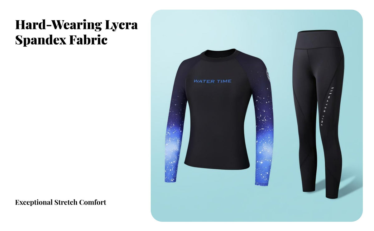 Women's Wetsuit, Two-Piece Long Sleeve Full torso Rash Guard, UPF50+ Sun Protection, Swimming, Diving, Thermal