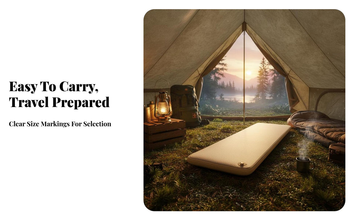 Inflatable Mattress, Brushed Sleeping Pad, Outdoor Camping Air Bed, Portable Tent Mat for Home and Travel