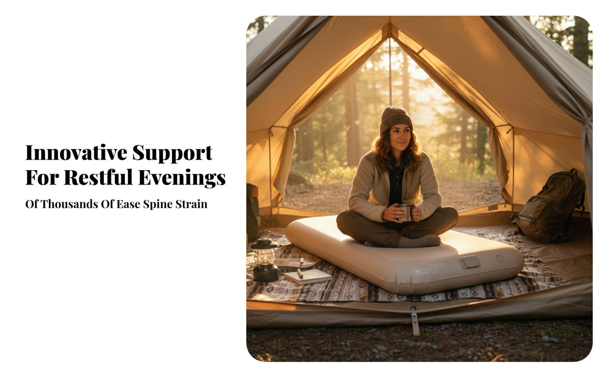 Inflatable Mattress, Brushed Air Bed, Outdoor Camping Tent Mat, Adjustable Firmness, Built-in Pump