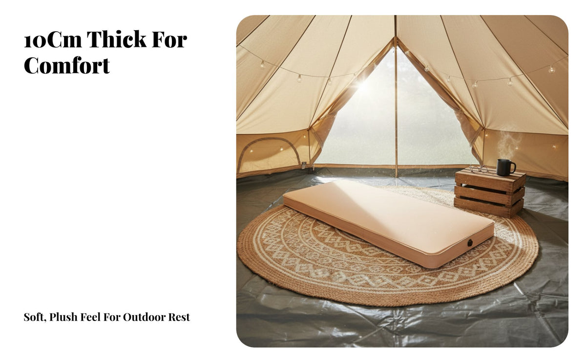 Outdoor automaticInflating Single Mattress, Thickened Sponge Sleeping Pad, Moistureresistant Camping Air Bed