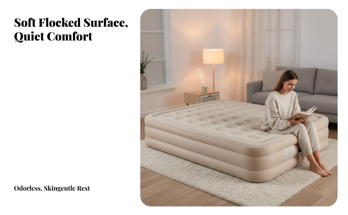 Automatic Inflatable Mattress, dual air Bed, Foldable Portable Sleeping Pad for Home, Camping, Tent, Outdoor Use
